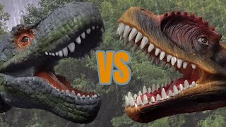 Dino Battles EP 1  TRex VS Allosaurus [upl. by Kcirddahc315]