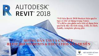 Hướng dẫn cài đặt REVIT 2018 Students Version [upl. by Assilim]