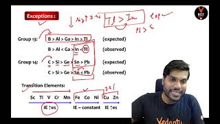 general trends of ionization enthalpy in periodic table by arvind sir [upl. by Elvina]