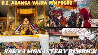 HE Asanga Vajra Rinpoche Visit to Rimbick sakya monastery tibetanvlogger [upl. by Lail345]