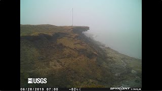 Timelapse video of bluff erosion on Barter Island Alaska [upl. by Anilatsyrc466]