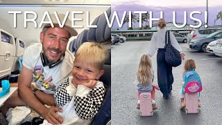 EARLY MORNING FLIGHT WITH KIDS  Luyendyk Family Travel Vlog [upl. by Eeima840]