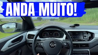 TESTE DRIVE VOLKSWAGEN TCROSS HIGHLINE 14 250 TSI 2020 DESEMPENHO CONFORTO E CONSUMO [upl. by Larimer]