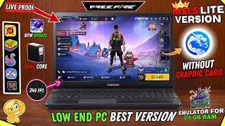 New Msi App Player Lite Emulator For Low End PcLaptop 2025  Dual Core Pc Mai Free Fire 120FPS Mai [upl. by Hanser]