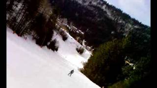 ski piste rouge  La Bresse Hohneck  Gaby Curien  en snowboard [upl. by Dennett484]