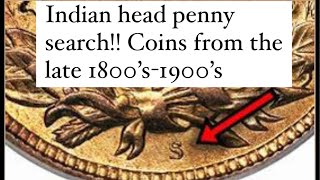 Indian head penny search Coins from the late 1800’s1900’s rarecoin coinroll penny [upl. by Jolene498]