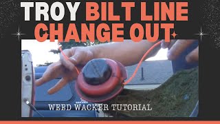 Troy Bilt Weed Wacker Line Replacement quotHow toquot Tutorial Demonstration Troy Belt Edger Line Change [upl. by Lleruj354]