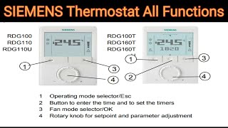 Siemens thermostat operation  FCU Room Thermostat detail  Siemens Thermostat connection [upl. by Aziza]