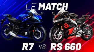 Yamaha R7 vs Aprilia RS 660  Quelle petite sportive choisir [upl. by Ladnik554]