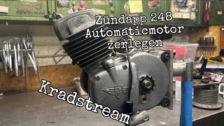 Zündapp 248 Automaticmotor Live zerlegen  Kradstream [upl. by Derian]