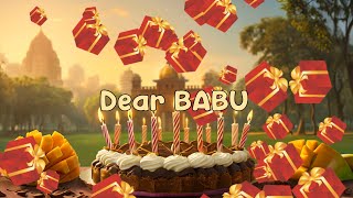 Happy Birthday BABU Music with Countdown ⌛⏰⭐ Happy Birthday Song for Babu 🎈 happy birthday to you [upl. by Jarrid]