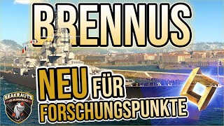 BRENNUS T10 CA FR Grosser Kreuzer für 60K Forschungsbüropunkte in World of Warships⚓ [upl. by Anaiv]