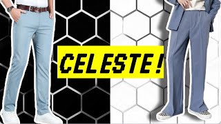 PANTALÓN CELESTE ✔ Como combinar y usar bien para HOMBRE [upl. by Jillana600]