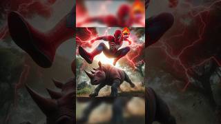 Giant Rhino 😱Whos best💥 SpiderMan vs Captain America vs Venom viralshort spiderman ai marvel [upl. by Anaiv]