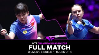 FULL MATCH  Chen Xingtong vs Linda Bergstrom  WS R16  WTTMacao 2024 [upl. by Alieka]