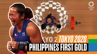 Philippines win their first ever gold medal 🏋️‍♀️  Tokyo Replays [upl. by Aniz]