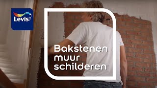 Bakstenen muur schilderen stappenplan en tips  Levis [upl. by Niatsirt]