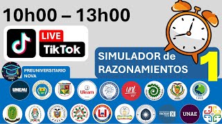 ✅SIMULADOR RAZONAMIENTOS Resuelto LIVE  SENESCYT 2024 Universidades con Proceso Propio [upl. by Orfurd]