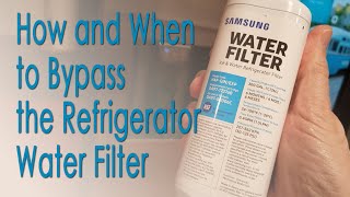 HOW TO BYPASS SAMSUNG REFRIGERATOR WATER FILTER [upl. by Flory950]