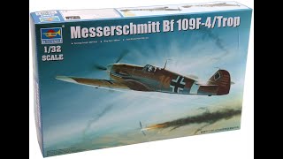 Messerschmitt Bf 109 F4Trop by Trumpeter 132 step by step build in pictures [upl. by Acinorrev580]