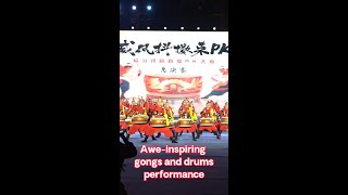 Aweinspiring gongs and drums performance in Chinas Shanxi [upl. by Guthrey]