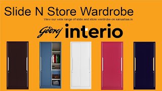 Godrej Interio Sliding Door Design Steel Almirah and Cupboards I Slide N Store Wardrobe [upl. by Epuladaug]