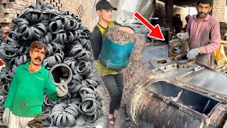 Manufacturing Process of Making Cycle Tires in Factory  Mass production process [upl. by Dennie796]