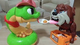 ▶️ PLAYTIME HUNGRY RATTLESNAKE vs BAD DOG TOY ASMR [upl. by Aggie872]