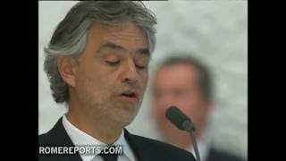 Andrea Bocelli sings Schuberts quotAve Mariaquot at the Vatican [upl. by Nola]