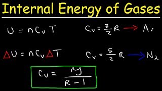 Internal Energy of an Ideal Gas  Molar Heat Capacity of Monatomic amp Diatomic Gases Gamma Ratio [upl. by Nore908]