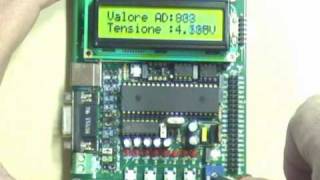 Convertitore AD  PIC16F877  Visualizzazione valore analogico su Display LCD [upl. by Ordnassela]