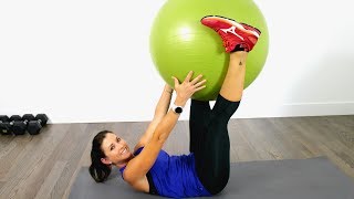 MAD ABS  20 MINUTE STABILITY BALL CORE WORKOUT [upl. by Balcer]