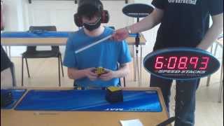 Daniel Sheppard 5x5x5 Blindfolded Former World Record 70568 [upl. by Barnie603]