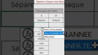 Présentation de la fonction Excel FractionnerTexte AstucesExcel FormationExcel ApprendreExcel [upl. by Noirda]