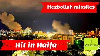 Hezbollah fires barrage of rockets at Haifa “largest since start of war” [upl. by Essirehc]