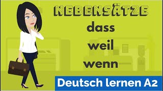 Deutsch lernen mit Dialogen  Lektion 55  Nebensätze mit quotdassquot quotweilquot quotwennquot  Arbeit und Beruf [upl. by Anilev474]