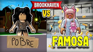 SIENDO FAMOSA vs POBRE en BROOKHAVEN 🤩💥 ft SaoliOficial [upl. by Nodyarb]