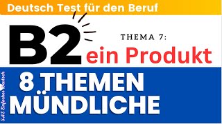 B2 Deutsch Test für den Beruf 8 Themen Mündliche Prüfung  Produkt  TELC Beruflich DTB B2 [upl. by Laeahcim696]