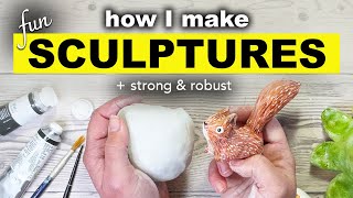 Making an Animal Sculpture  EASY beginners Air Dry Clay The Process [upl. by Cleave16]