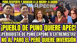 ¡BRUTAL PERIODISTA PUNEÑO REVIENT4 A SIGRID Y A VERÓNIKA MENDOZA QUE BUSCAN BOICOTEAR EL APEC PERÚ [upl. by Natie]