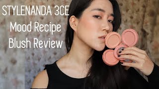 STYLENANDA 3CE Mood Recipe Blush Review  Swatches  Demo [upl. by Currey]