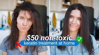 How to Use KERATIN TREATMENT at home to straighten natural hair  Step by Step Tips [upl. by Ban]