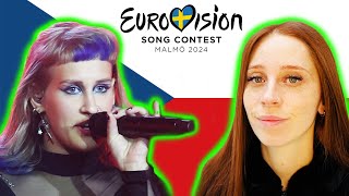 LETS REACT TO CZECHIAS SONG FOR EUROVISION 2024  AIKO quotPEDESTALquot [upl. by Juliet]