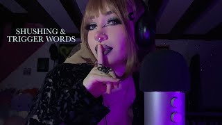 Shushing You amp Repeating Trigger Words ASMR  Hand Movements Finger Fluttering Whispering [upl. by Svoboda]