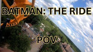 Batman The Ride POV At Six Flags Great Adventure [upl. by Alexis]