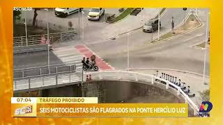 Motociclistas são flagrados transitando pela Ponte Hercílio Luz em Florianópolis [upl. by Allis]