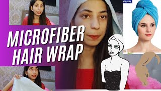 Microfiber hair wrap review Bathroom essentials 🤌🏼 [upl. by Melisa579]