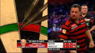 Baxter v Priestley  45  Round One  World Darts Championship 2013 [upl. by Adachi]