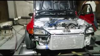 b20 vtec turbo stock eg sedan eg8 dyno [upl. by Kerek740]