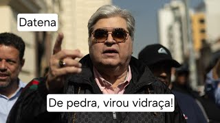 DATENA surta vira alvo de protestos e sai da convenção do PSDB sob escolta [upl. by Oinigih]